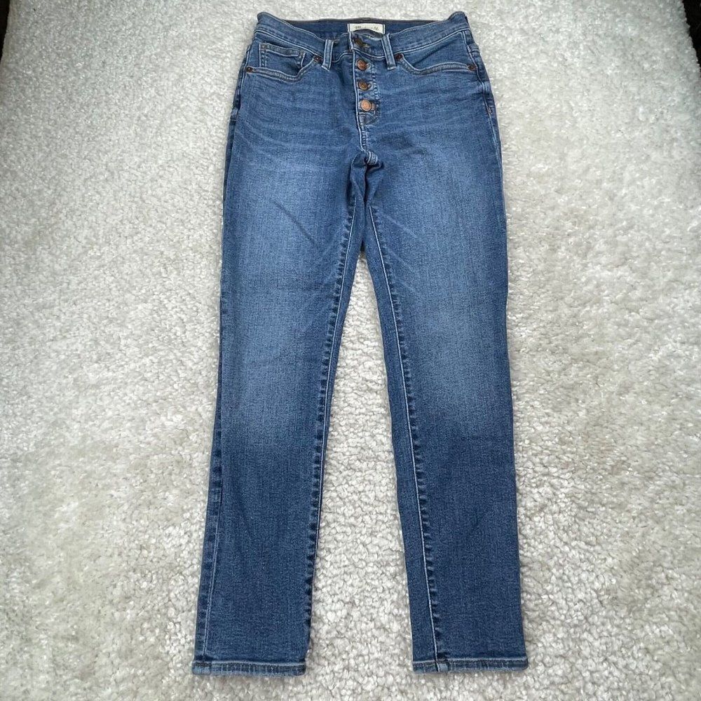 Madewell 9" Mid Rise Skinny Crop Jean Button Fly - Picture 2 of 12